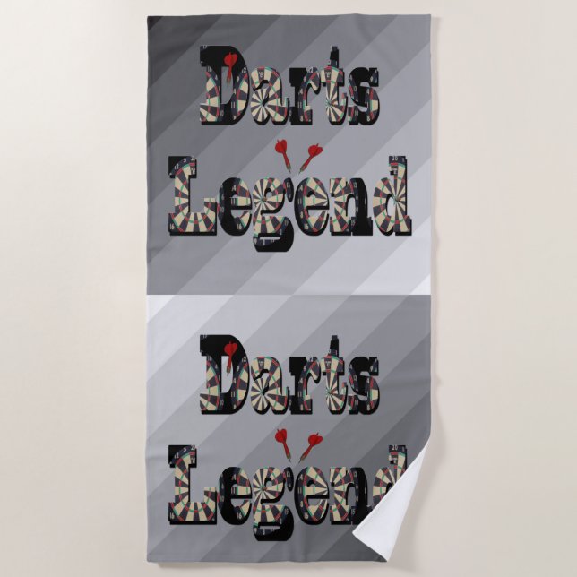 Darts Legend Picture Logo, Strandtuch (Vorderseite)