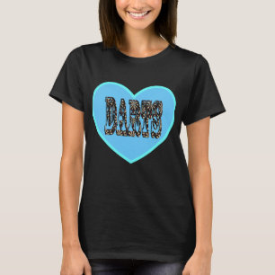 Darts-Logo im Herzen der blauen Liebe T-Shirt