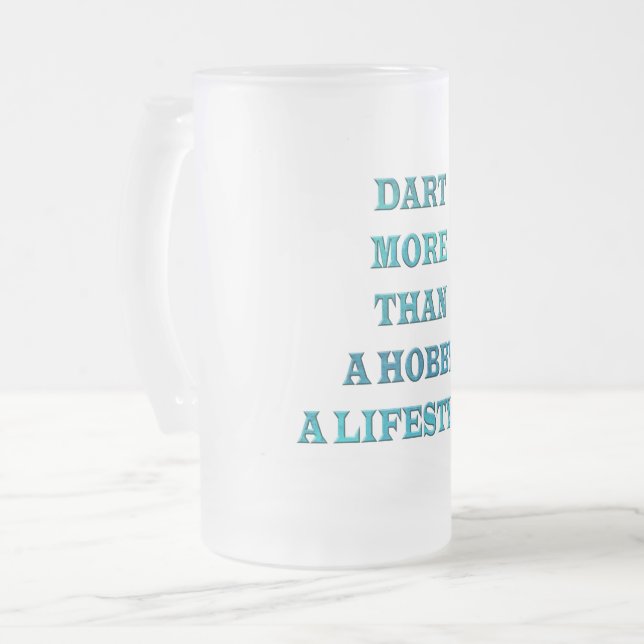 Darts Mattglas Bierglas (Vorderseite Links)