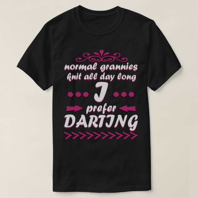 Darts Oma Darts Bullseye Tournament Geschenk T-Shirt (Design vorne)