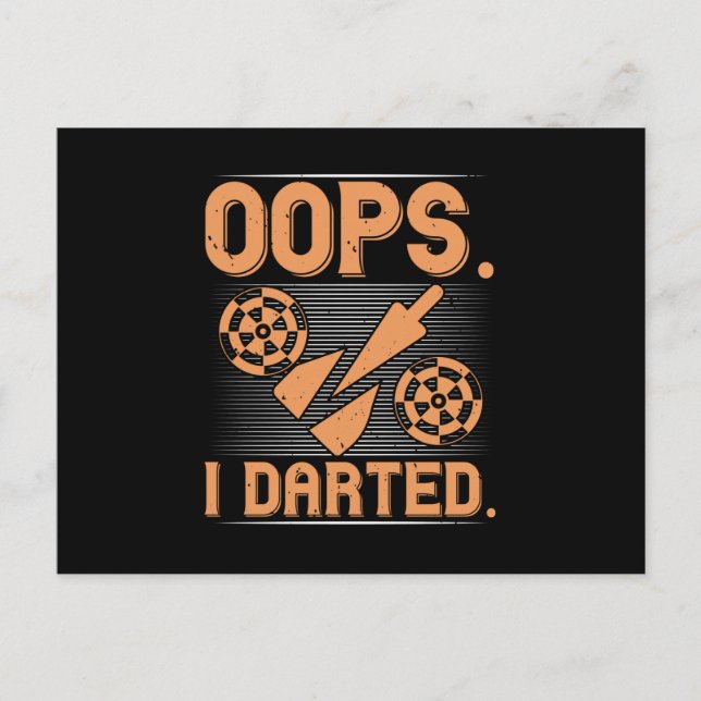 Darts - Oops I Dark Postkarte (Vorderseite)
