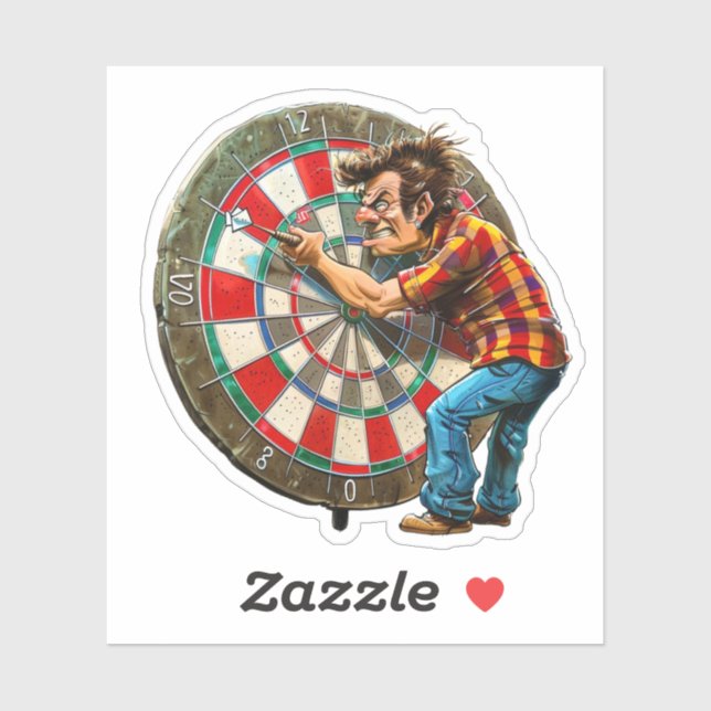 Darts Player Aufkleber (Blatt)