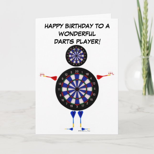 Darts Player Birthday Karte (Vorderseite)