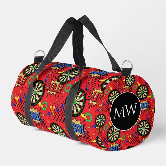 Darts Player Monogram Duffle Bag (Linke Seite)