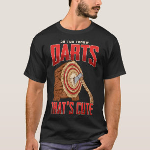 Darts Player, um Darts zu werfen, die Niedlich sin T-Shirt