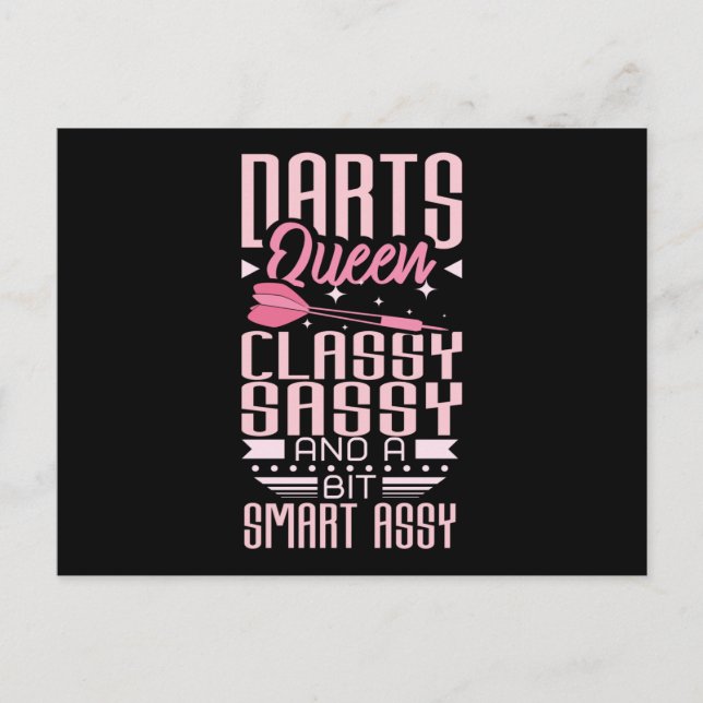 Darts Queen Postkarte (Vorderseite)