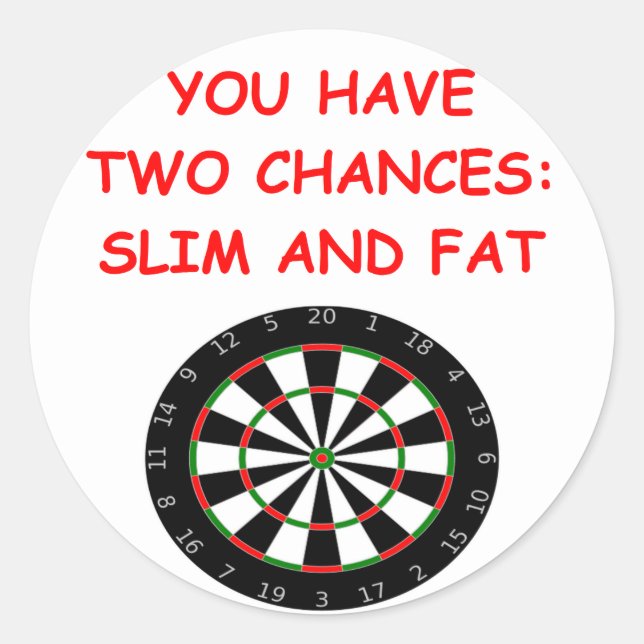 darts runder aufkleber (Vorderseite)