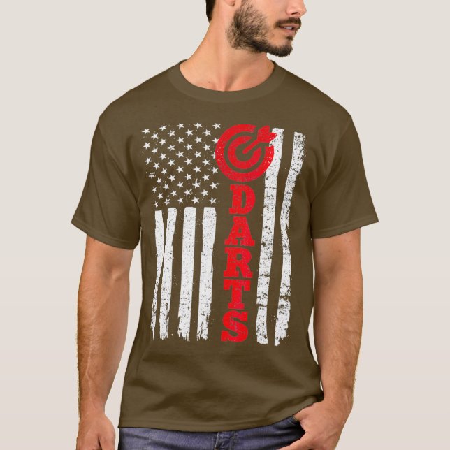 Darts Shirt USA American Flag Sport Team Fan (Vorderseite)