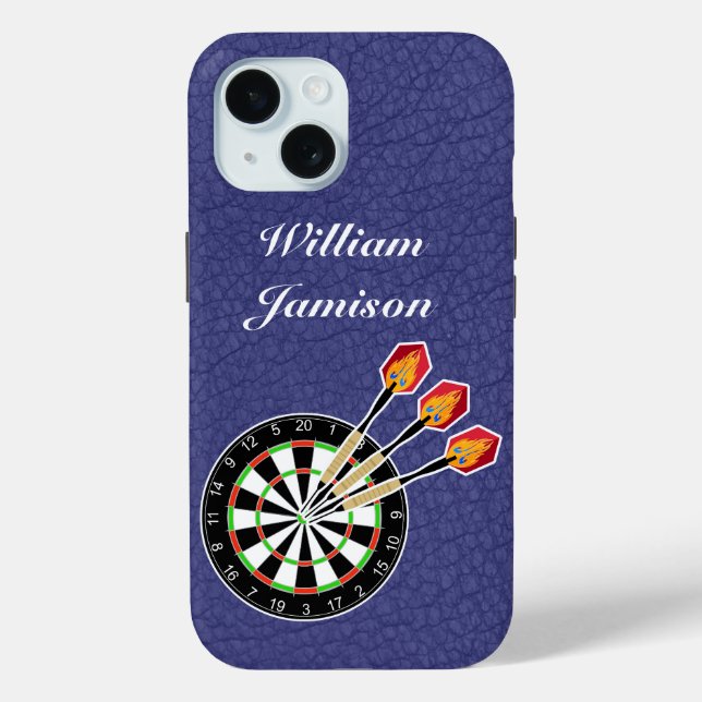 Darts sport with Dartboard and Darts personalize Case-Mate iPhone Hülle (Rückseite)