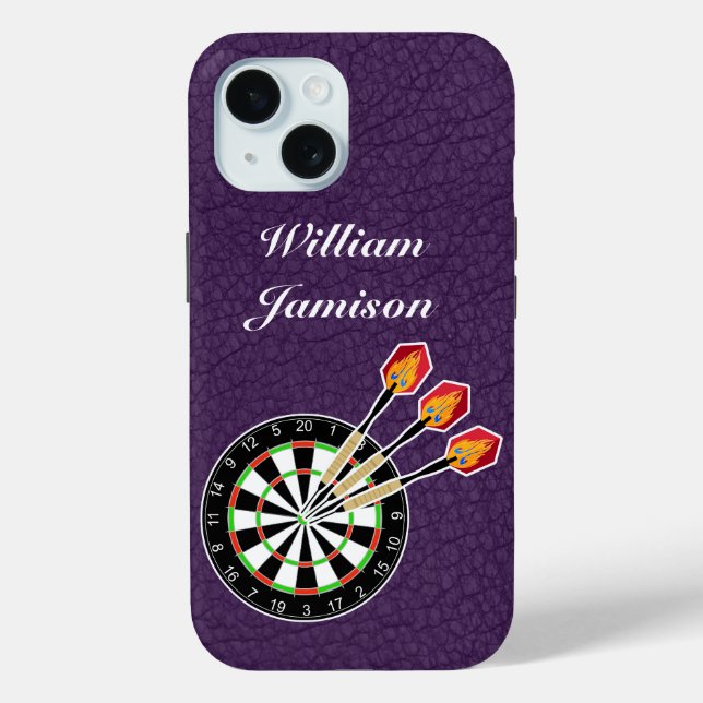 Darts sport with Dartboard and Darts personalize Case-Mate iPhone Hülle (Rückseite)