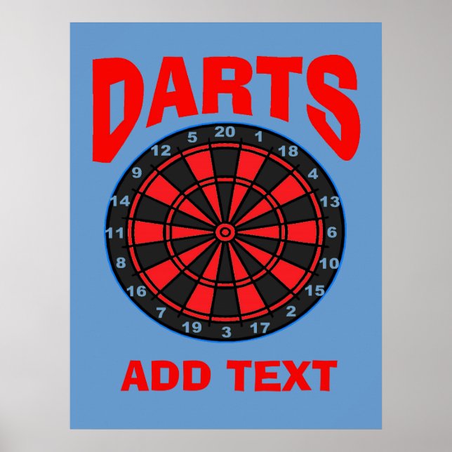 Darts Target, add text Poster (Vorne)