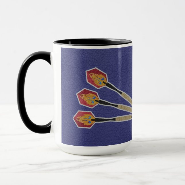 Darts Three darts on Custom background personalize Tasse (Links)