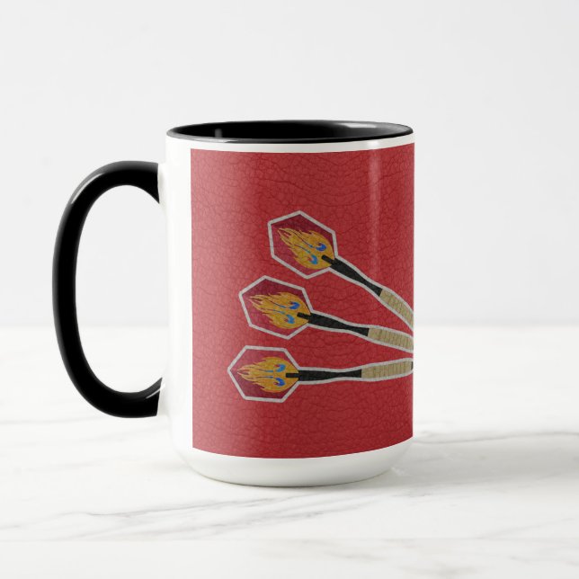Darts Three darts on Custom background personalize Tasse (Links)