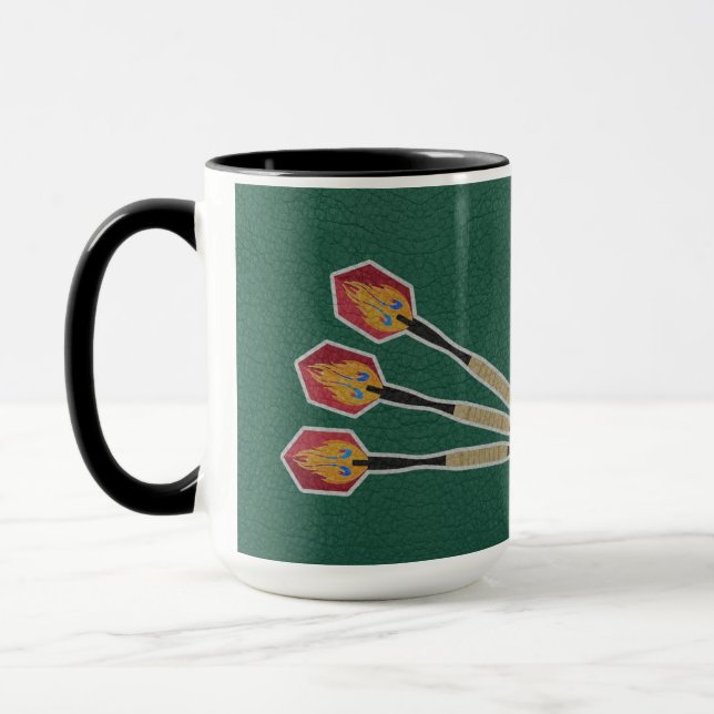 Darts Three darts on Custom background personalize Tasse (Links)