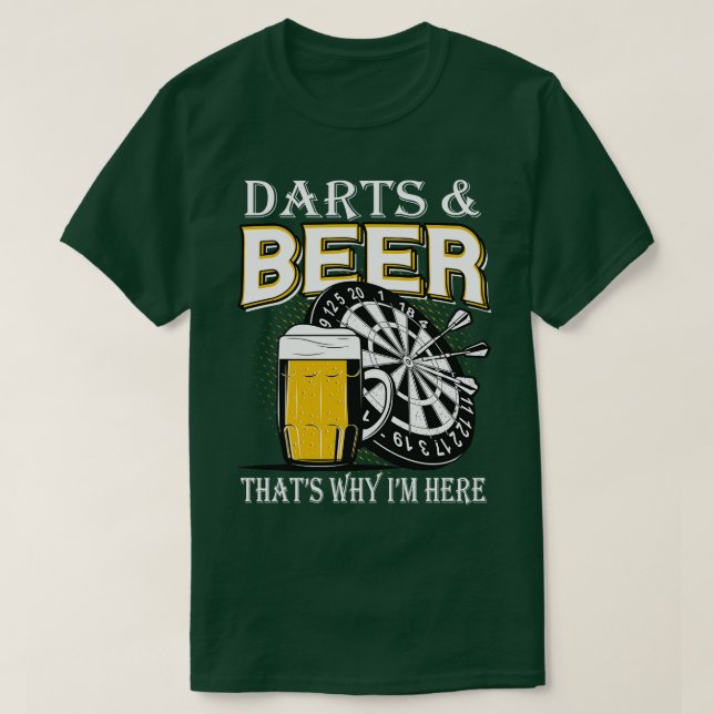 Darts und Biere T-Shirt (Design vorne)