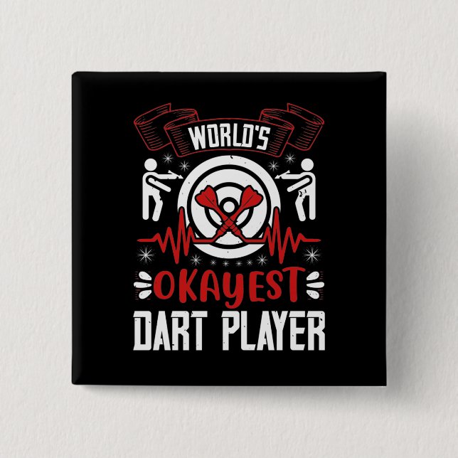 Darts - Weltbester-Dartsplayer Button (Vorderseite)