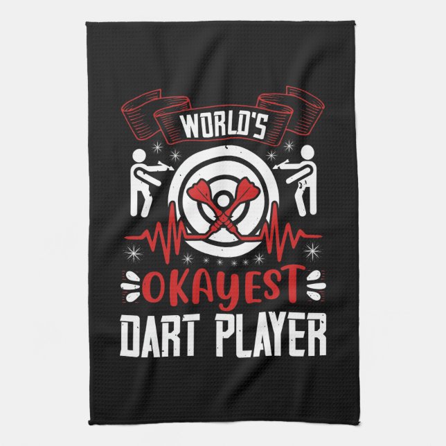 Darts - Weltweit der beste Dart-Player Geschirrtuch (Vertikal)