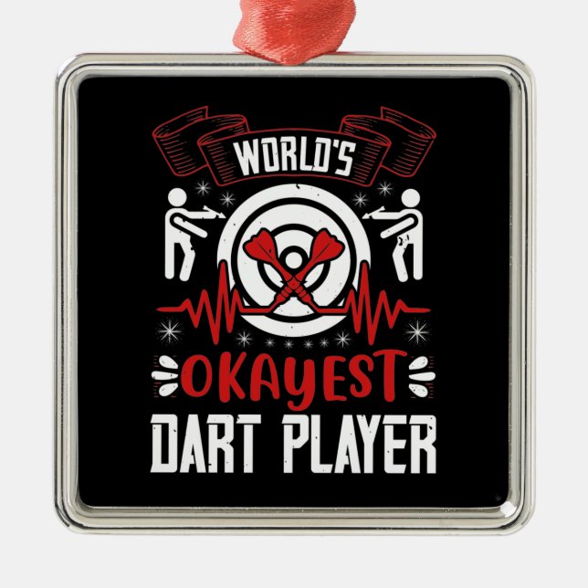 Darts - Weltweit der beste Dart-Player Ornament Aus Metall (Vorne)