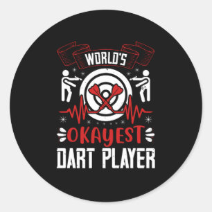 Darts - Weltweit der beste Dart-Player Runder Aufkleber