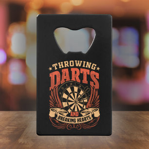 Darts werfen und das Herz brechen - Funny Dart Geldbeutel Flaschenöffner