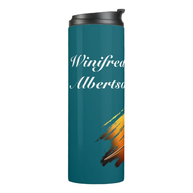 Darts - with Flaming Dart image - Personalize Thermosbecher (Nach links gedreht)
