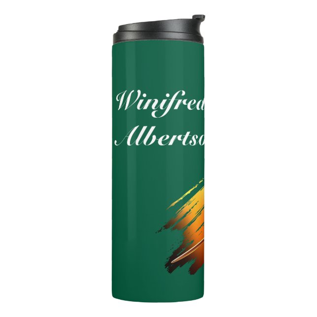 Darts - with Flaming Dart image - Personalize Thermosbecher (Nach links gedreht)