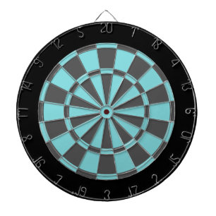 Dartscheibe: Aqua, koksgrau und Schwarzes Dartscheibe