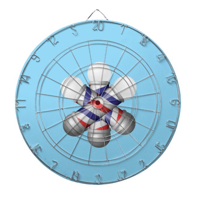 Dartscheibe Blue Barber Pole Barbers (vorne)