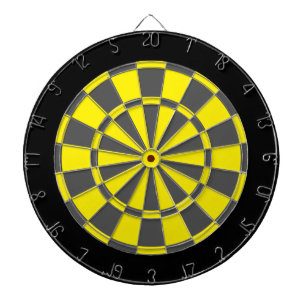 Dartscheibe: Gelb, koksgrau und Schwarzes Dartscheibe