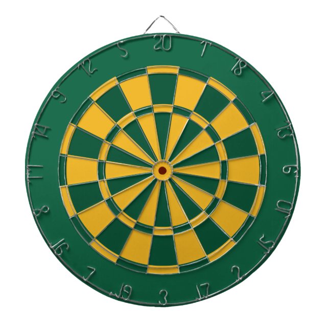 Dartscheibe: Gold, Grün und dunkelgrünes Dartscheibe (vorne)