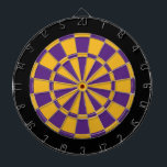 Dartscheibe: Gold, lila und Schwarzes Dartscheibe<br><div class="desc">Gold-,  Lila und Schwarzes farbigespfeil-Brettspiel einschließlich 6 Messingpfeile</div>