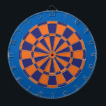 Dartscheibe: Orange, Marine und Blau Dartscheibe<br><div class="desc">Orange,  Marine und Blau farbiges Dartscheibe-Spiel einschließlich 6 Messingpfeile</div>