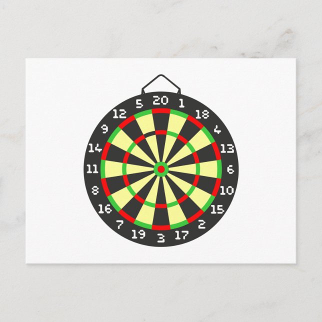Dartscheibe Postkarte (Vorderseite)