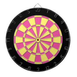 Dartscheibe: Rosa, hellgelb und Schwarzes Dartscheibe