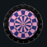 Dartscheibe: Rosa, Marine und Schwarzes Dartscheibe<br><div class="desc">Rosa,  Marine und Schwarzes farbiges Dartscheibe-Spiel einschließlich 6 Messingpfeile</div>