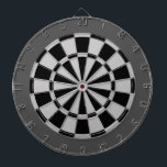 Dartscheibe: Silbernes Grau, Schwarzes und Dartscheibe<br><div class="desc">Silbernes Grau,  Schwarzes und Holzkohle farbiges Dartscheibe-Spiel einschließlich 6 Messingpfeile</div>