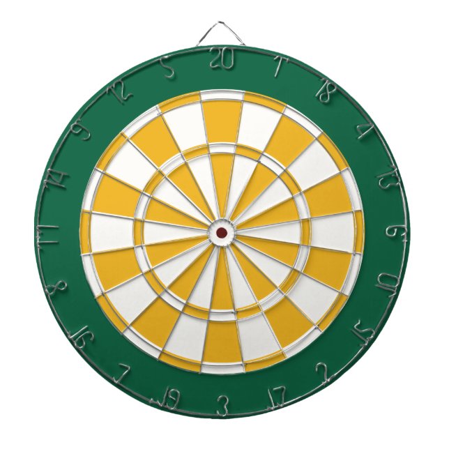 Dartscheibe: Weiß, Gold und Grün Dartscheibe (vorne)