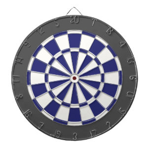 Dartscheibe: Weiß, Marine-Blau und Koksgraues Dartscheibe