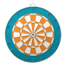 Dartscheibe: Weiß, orange und aquamarin Dartscheibe