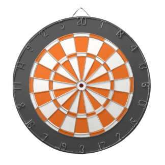 Dartscheibe: Weiß, orange und koksgrau Dartscheibe
