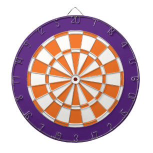 Dartscheibe: Weiß, orange und lila Dartscheibe