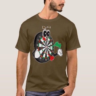 Dartsport - Tafel mit Gesicht T-Shirt