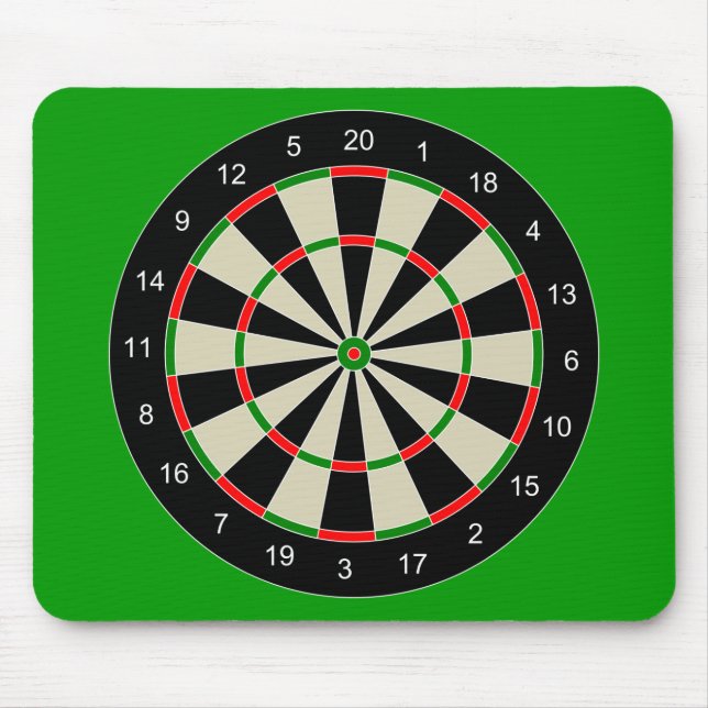 darttarget_Vector_Clipart DARTS DARTBOARD TARGET Mousepad (Vorne)