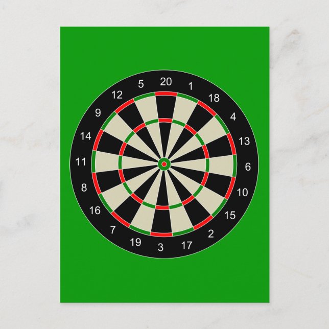 darttarget_Vector_Clipart DARTS DARTBOARD TARGET Postkarte (Vorderseite)