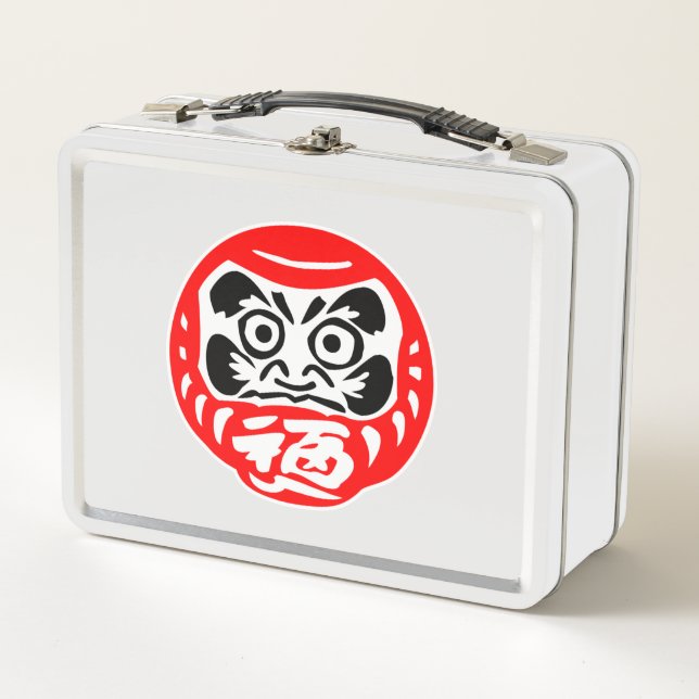 Daruma doll Lunch Boxes Metall Brotdose (Vorderseite)
