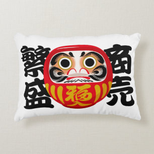 Daruma für geschäftlichen Erfolg und Wohlstand Dekokissen