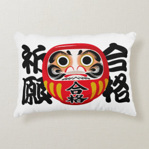 Daruma für Prüfungserfolg und Zielerreichung Dekokissen