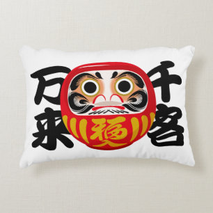 Daruma für viele Gäste und Geschäftserfolg Dekokissen