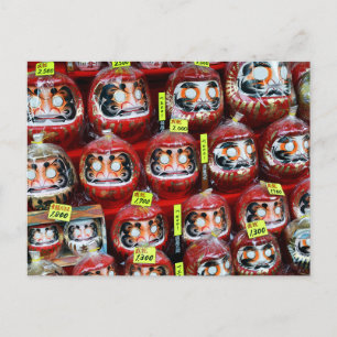 Daruma-Glückspuppen aus Japan Postkarte