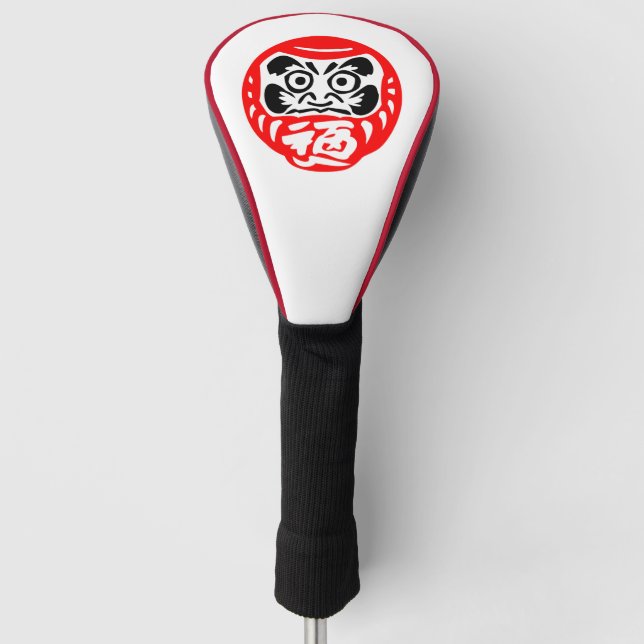Daruma-Puppe Golf Headcover (Vorderseite)